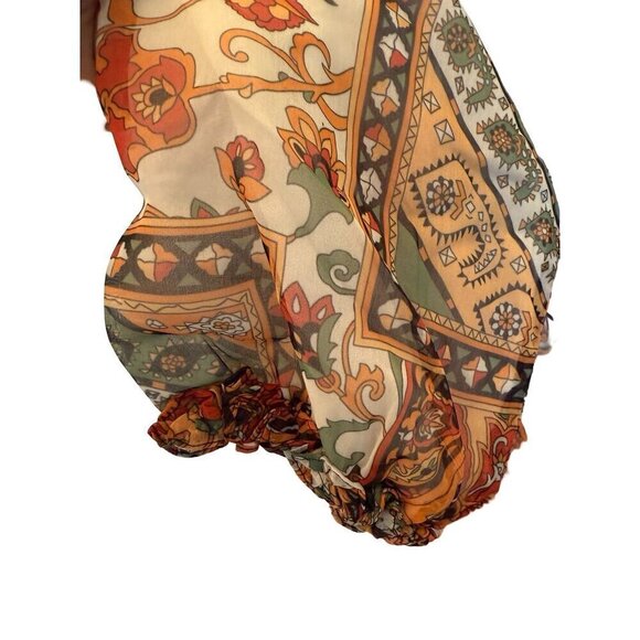 One Teaspoon Dress Orange Paisley One Shoulder Dress - Picture 13 of 15